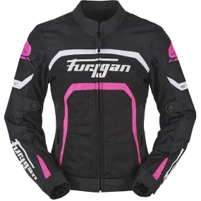Blouson MYSTIC EVO VENTED LADY FURYGAN Noir-Blanc-Rose - MAXXESS.FR, Blouson moto textile